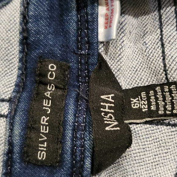 Silver Jeans Kids Nisha Denim Overall 6X - Picture 3 of 7